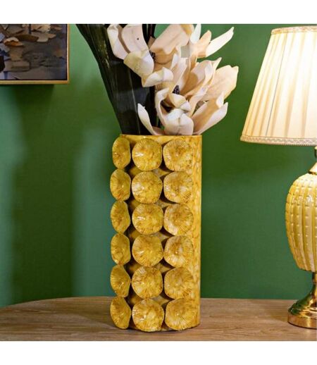 Vase Design Drop 33cm Jaune