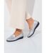 Mocassins compensés souples cuir irrisé-3