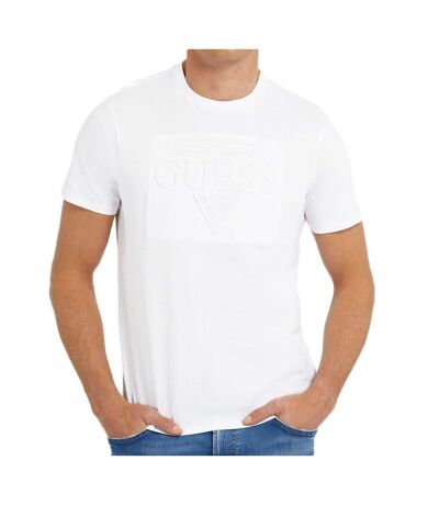 T-shirt Blanc Homme Guess Embossed - S