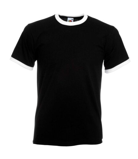 Fruit Of The Loom -T-shirt à manches courtes - Homme (Noir/ Blanc) - UTBC342