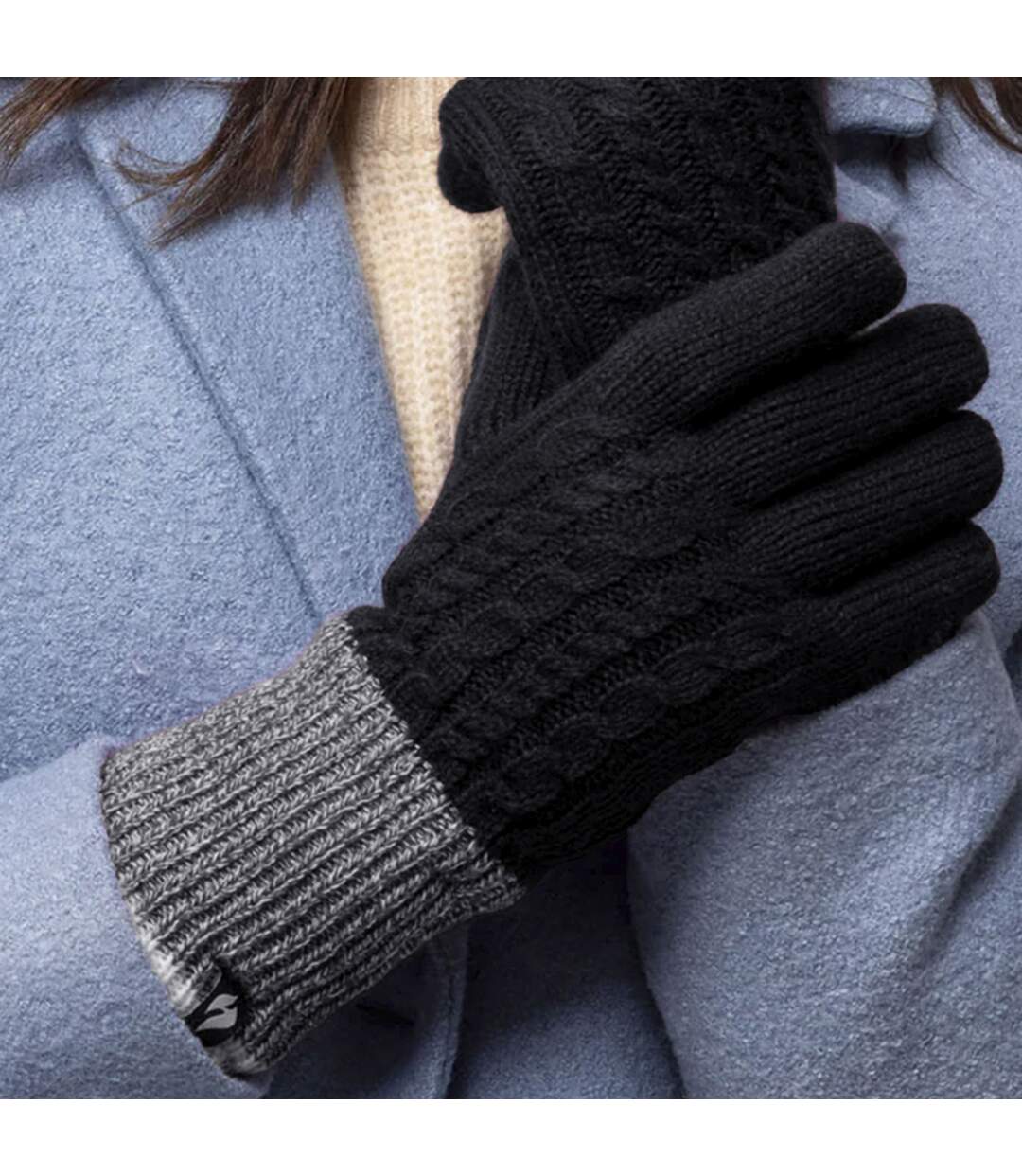 Womens Patterned Fleece Lined Warm Thermal Gloves for Winter-3