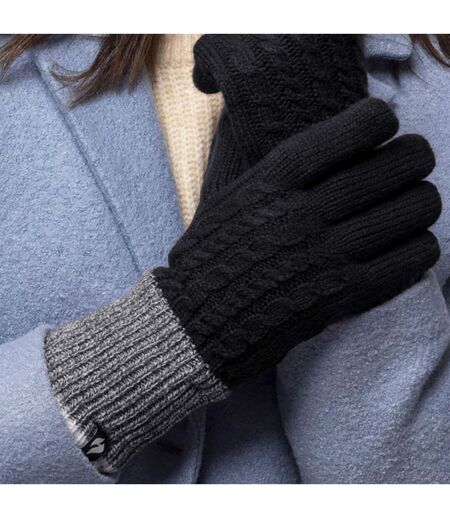 Womens Patterned Fleece Lined Warm Thermal Gloves for Winter