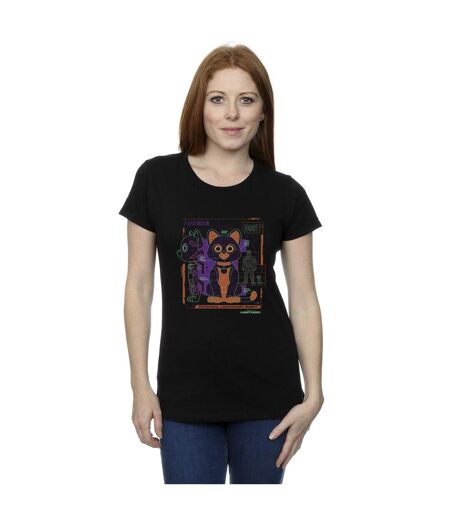 Disney T-shirt en coton technique Lightyear Sox Femme/Femme (Noir) - UTBI29051