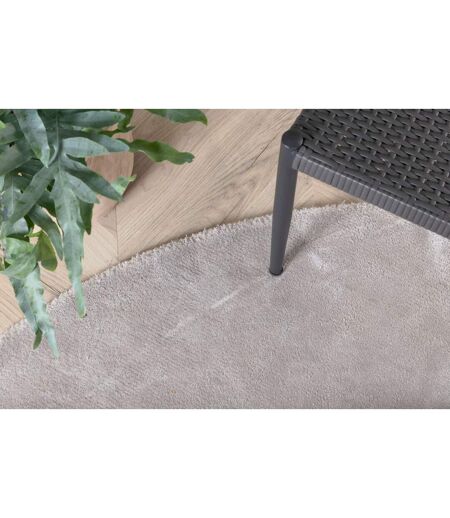 Tapis Déco Rond Indra 200cm Argent