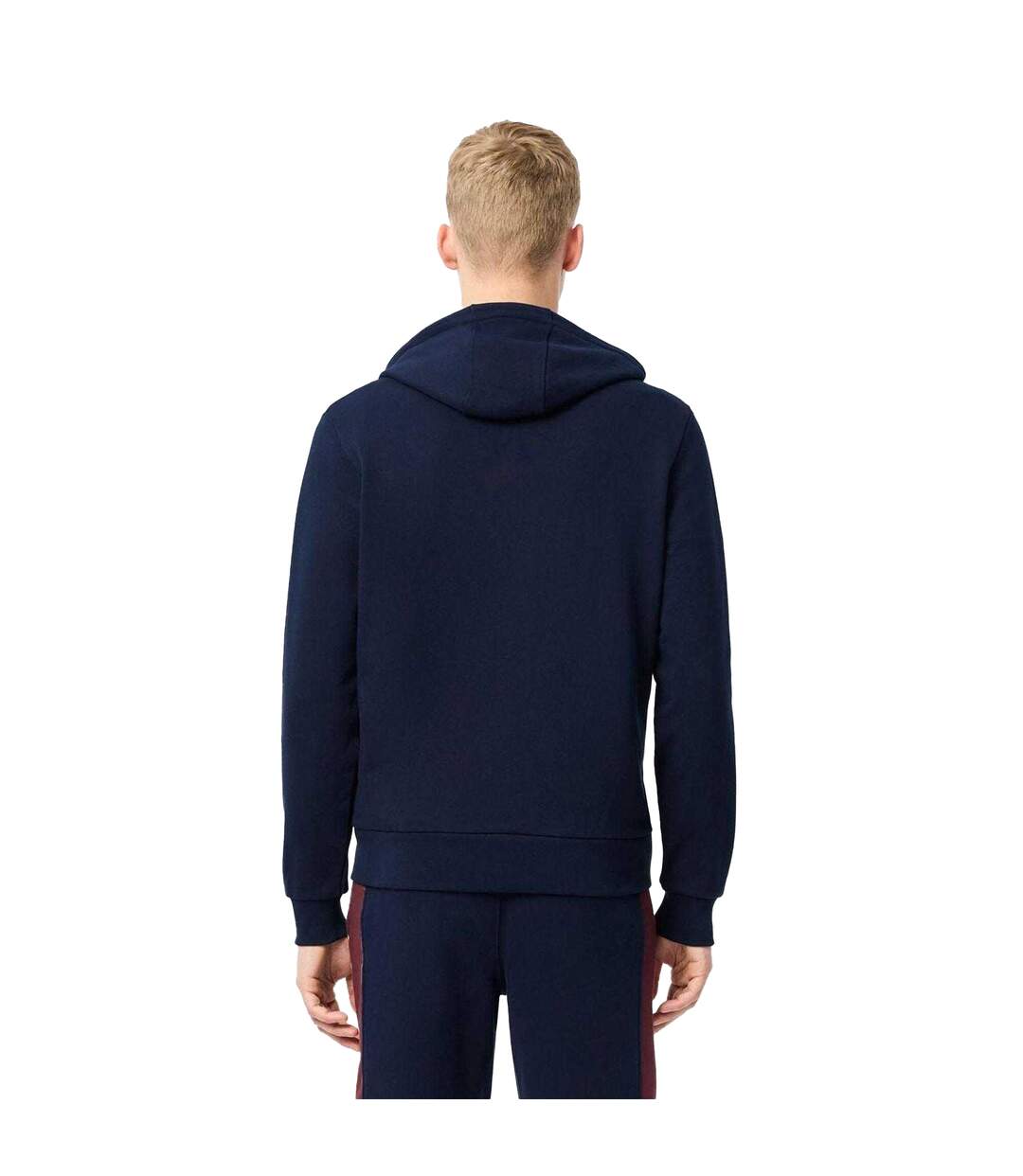 Mens Colour Block Full Zip Hoodie Navy Red Lacoste-3