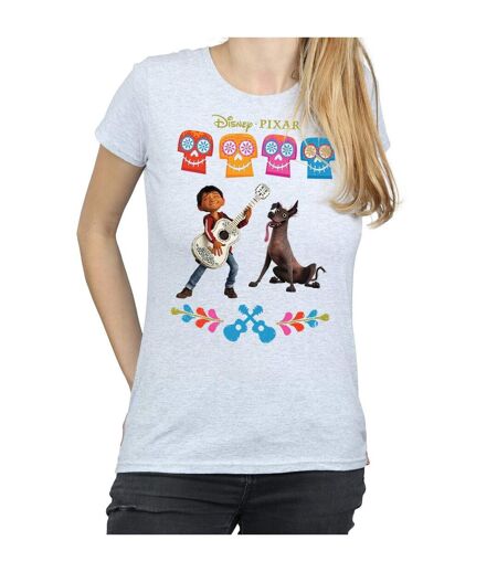 Disney - T-shirt COCO MIGUEL LOGO - Femme (Gris chiné) - UTBI14188