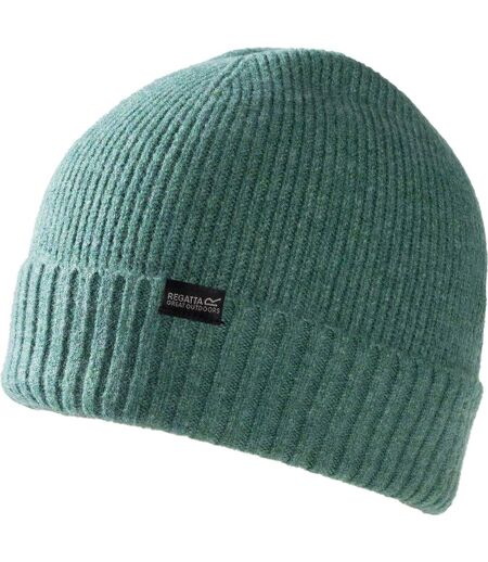 Bonnet Uni Et Côtelé À Revers Basic Femme Vert Gris Foncé Regatta