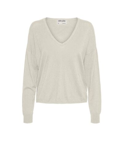 Pull ecru femme vero moda oaklynn - l