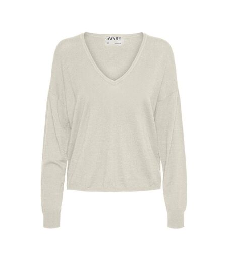 Pull ecru femme vero moda oaklynn - l