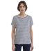 Tee-shirt femme rayé blanc à  dentelle au dos - Un essentiel simple et élégant-1