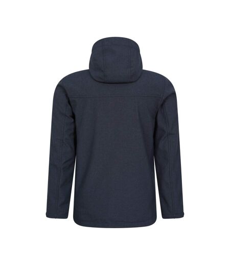 Mens Reykjavik Softshell Windproof Jacket Navy Mountain Warehouse