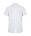Henbury Mens Modern Short Sleeve Oxford Shirt (White)