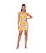 Womens/ladies Swirl Print Cut Out Mini Skirt Orange Missy Empire-3