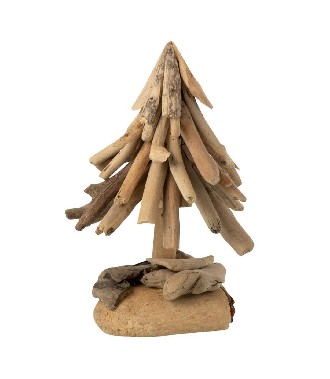 Sapin de Noël en Bois Flotté Chalet 30cm Naturel-1