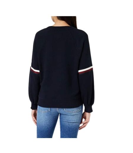 Sweat Motif/style Logo Brodé Femme Bleu Marine Tommy Hilfiger