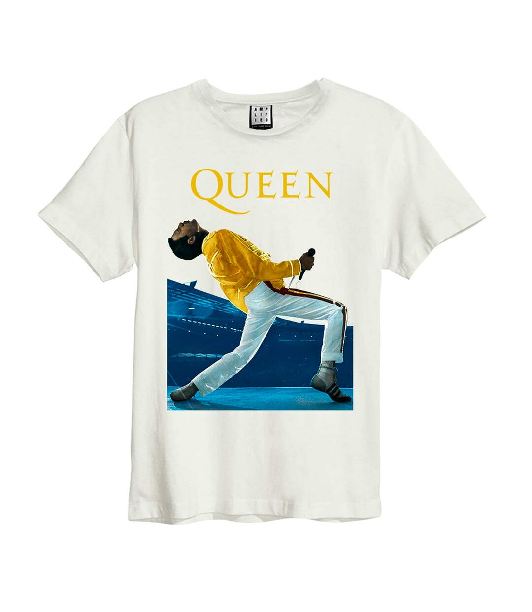 T-shirt freddie mercury triangle adulte blanc Amplified