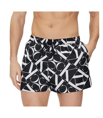 Short de bain noir/blanc homme calvin klein jeans drawstring km0km00968 - l