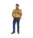Mens Life Is An Adventure Mountain T-shirt Mustard Raging Bull-1
