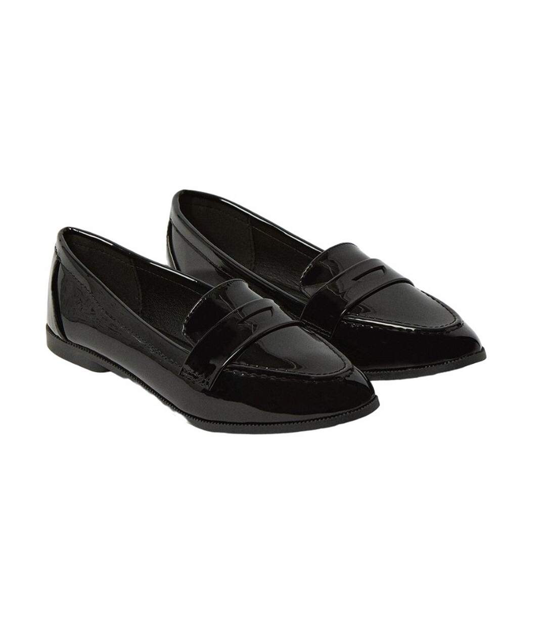 Womens/ladies lana wide penny loafers true black Dorothy Perkins-1
