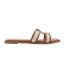 Womens/ladies H-strap Flat Sandals Brown Where´s That From-1