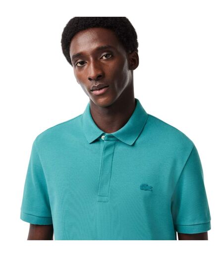 Mens Paris Stretch Regular Polo Shirt Teal Lacoste