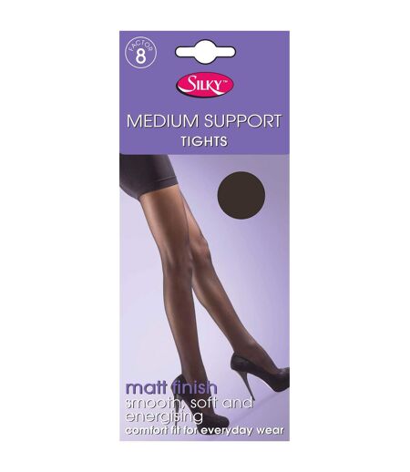 Collants Maintien 1 Paire Femme Marron Foncé Silky