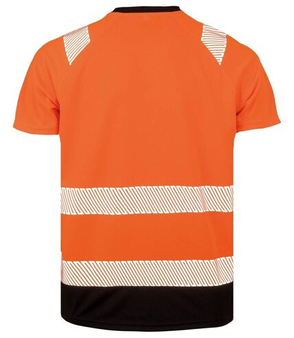 T-shirt haute visibilité sécurité ECORESPONSABLE - R502X - orange fluo