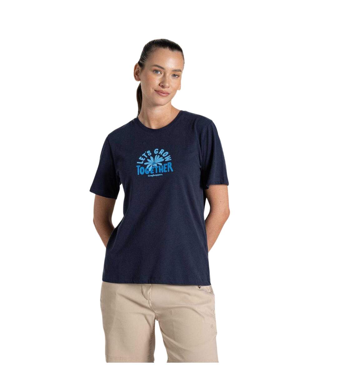 Womens/ladies Malibo T-shirt Blue Navy Craghoppers-2