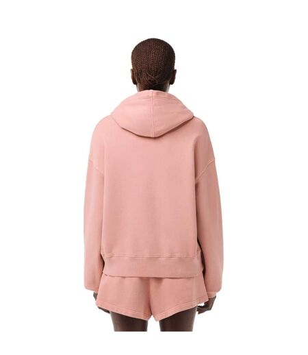 Sweat À Capuche Motif/style Logo Brodé Femme Rose Lacoste
