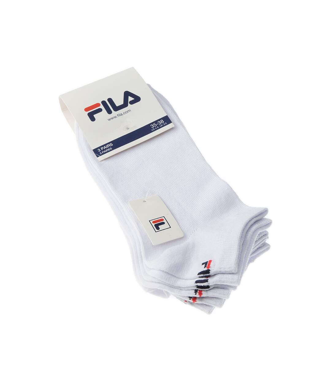 Chaussette Mini-chaussettes - Lot de 3 - Sans bouclette - Multisport - Fine - Coton - Blanc-1