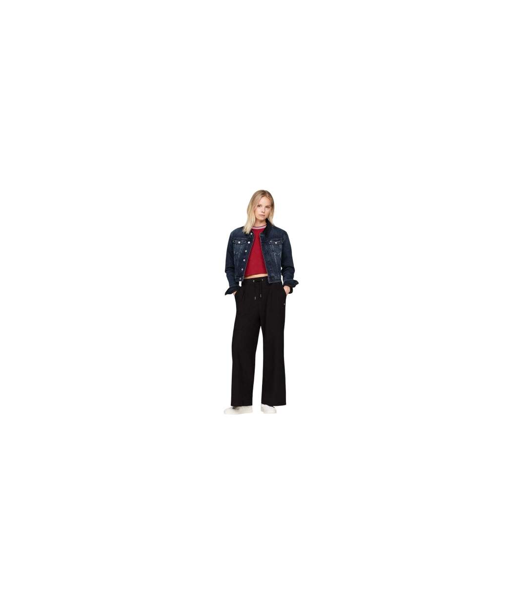 Womens/ladies Joggers Black Tommy Jeans-1