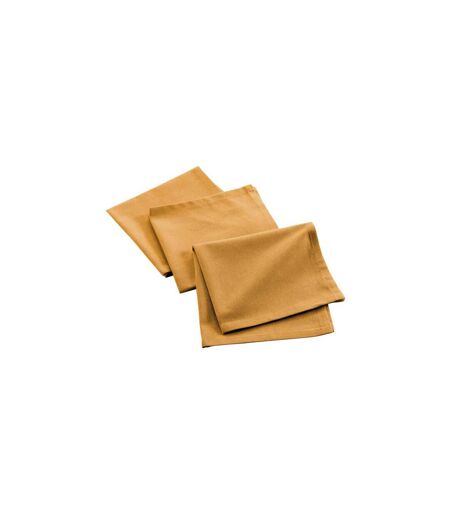 Lot de 3 Serviettes de Table Mistral 40x40cm Moutarde