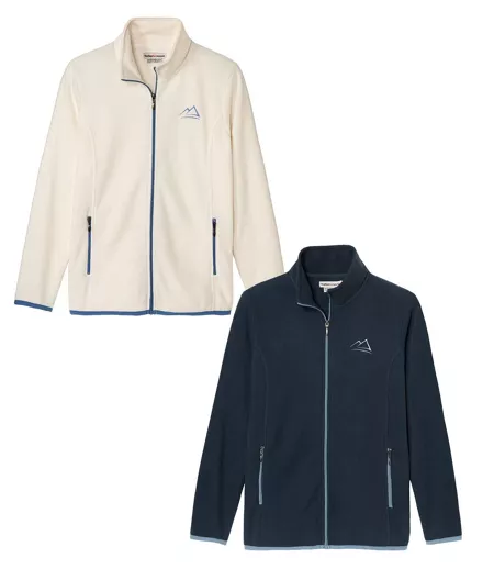 2er-Pack Jacken aus Microfleece mit Stickereien