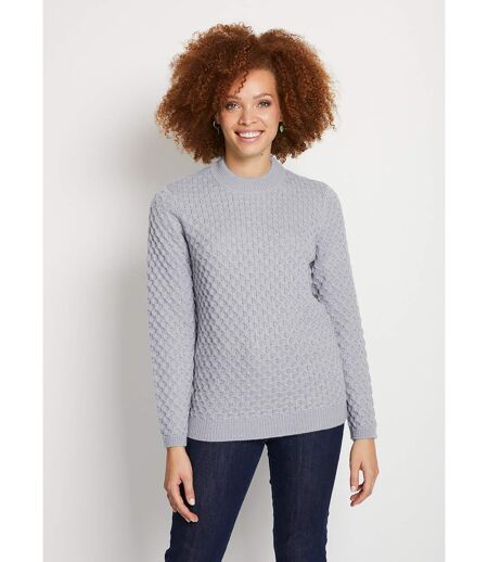 Pull chaud court col montant maille épaisse