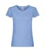 T-shirt Femme Bleu Ciel Fruit Of The Loom-1