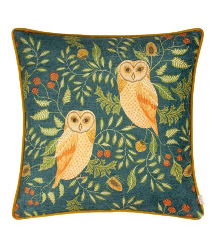 Evans Lichfield Hawthorn Chenille Owl Throw Pillow Cover (Teal) (43cm x 43cm) - UTRV3075