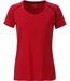 Maillot running respirant - Femme - JN495 - rouge et noir