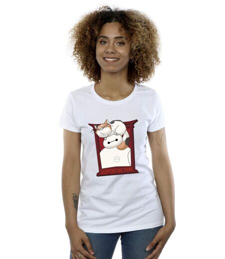 Disney - T-shirt BIG HERO BAYMAX FRAME SUPPORT - Femme (Blanc) - UTBI13277