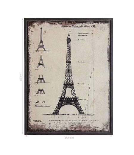 Tableau Architecte en bois Tour Eiffel