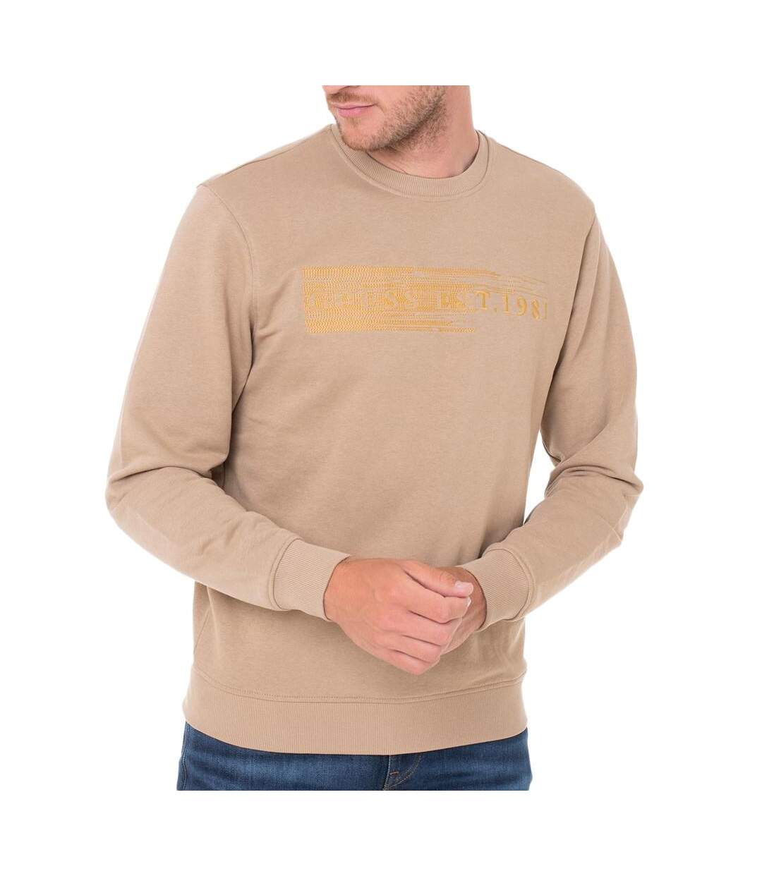 Sweat Beige Homme Guess Brode - L