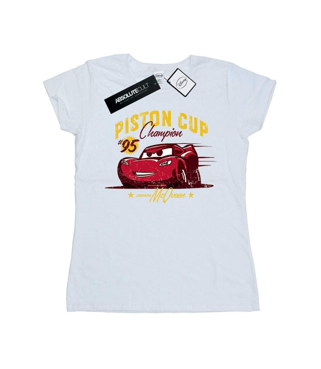 Disney - T-shirt CARS PISTON CUP CHAMPION - Femme (Blanc) - UTBI13572-1