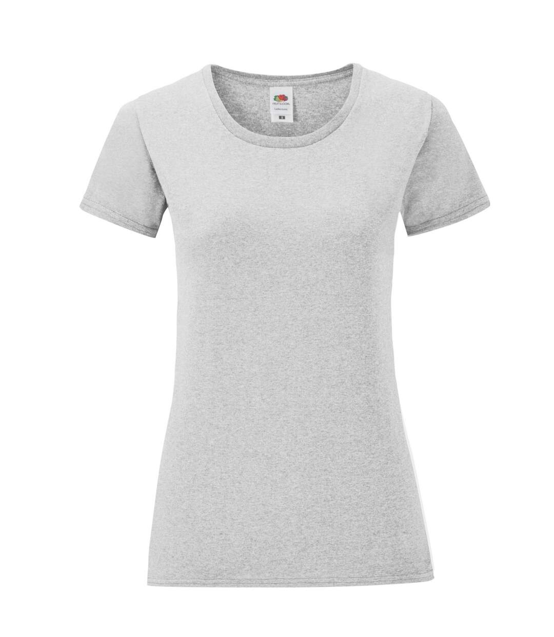 T-shirt Iconic Femme Gris Chiné Fruit Of The Loom-1