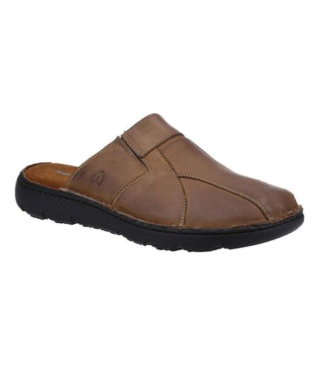 Mens Carson Leather Mules Brown Hush Puppies