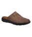 Mens Carson Leather Mules Brown Hush Puppies-1