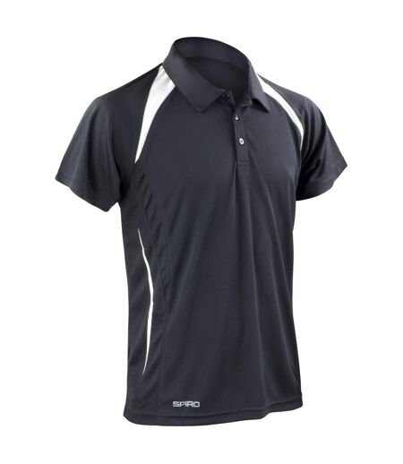 Spiro Mens Team Spirit Polo Shirt (Black/White) - UTBC5327