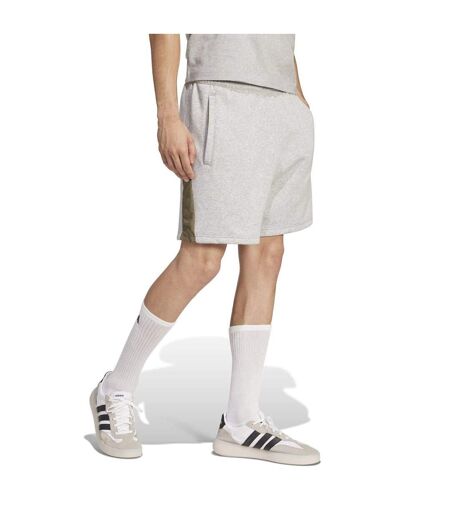 Mens Colour Block Casual Shorts Grey Heather Adidas