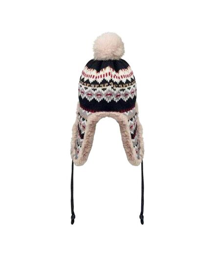Bonnet Motif/style Tricoté Yulong Adulte Noir MidOcean