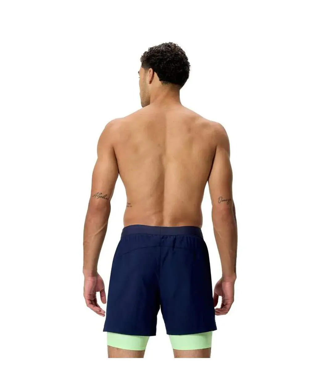 Short De Bain Volley Homme Bleu Marine Vert Speedo-3