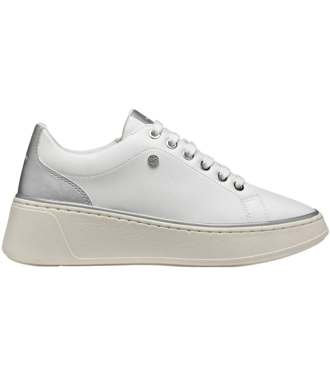 Baskets D Sunnetty Femme Blanc Argenté Geox-3