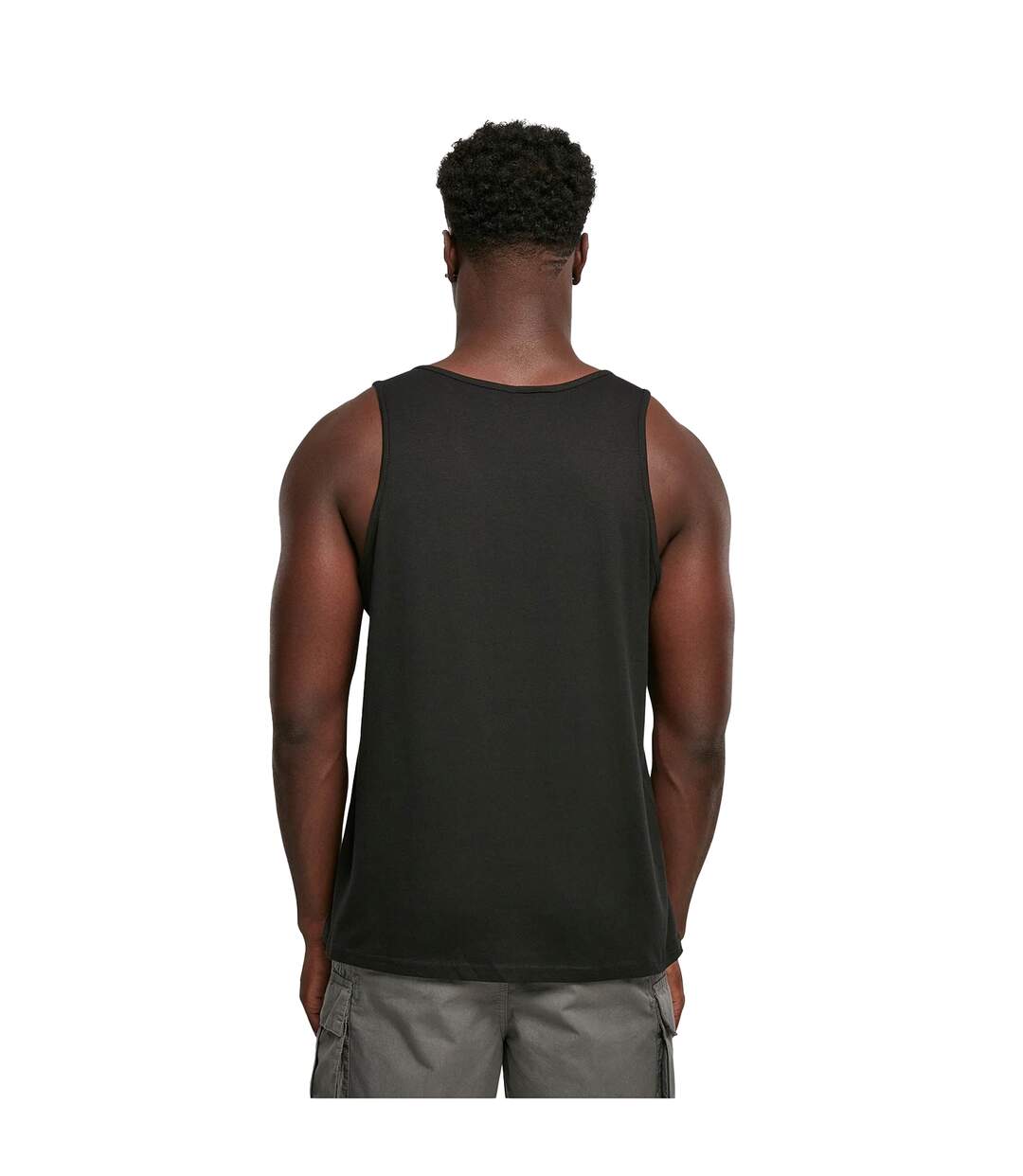Mens Basic Tank Top Noir Build Your Brand-3